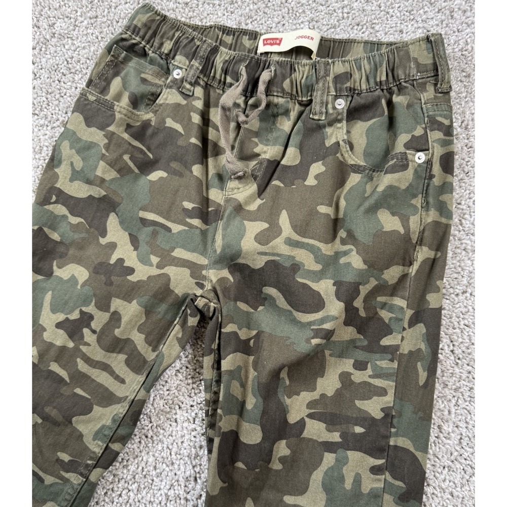 Levi's Camo Jogger Pants Drawstring Military Casual‎ Boys 16 28x28 - Picture 3 of 8